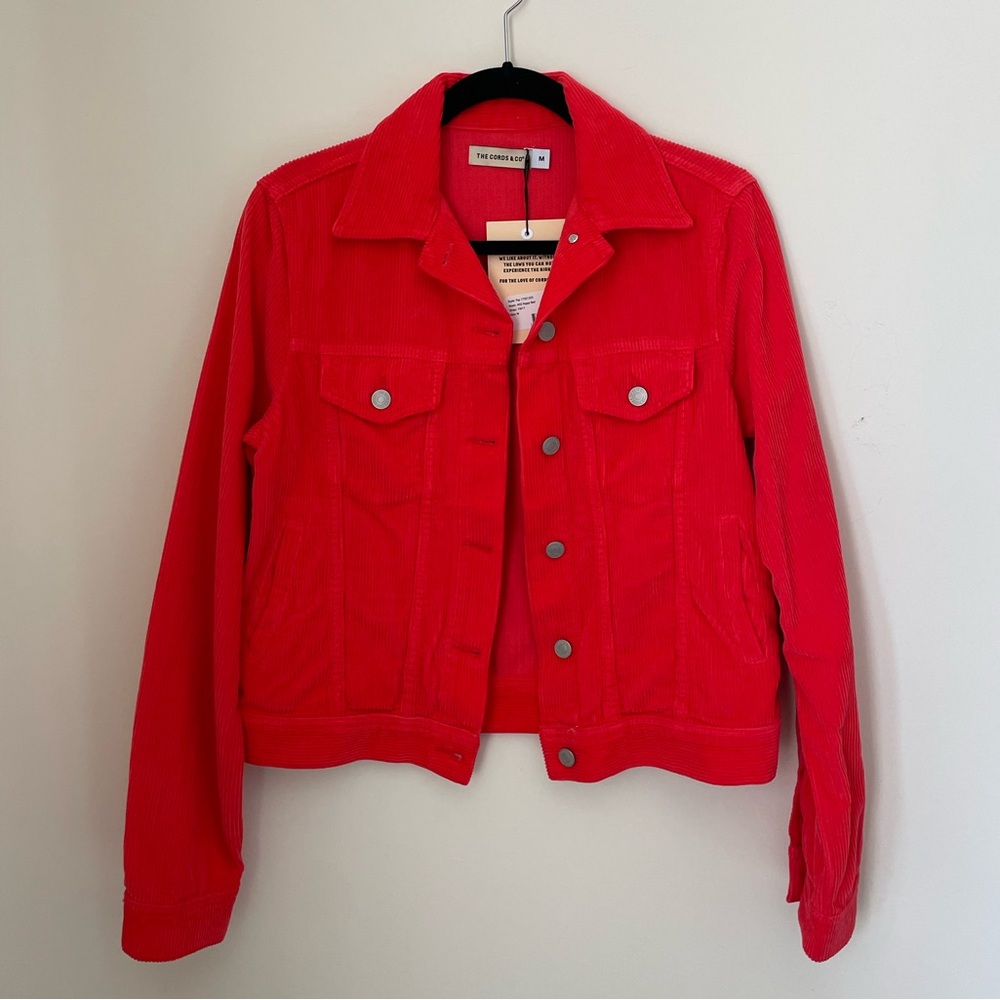 Brand new cords & co bright red jacket in size Medium